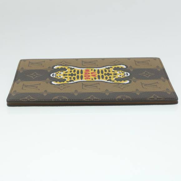 LOUIS VUITTON Stripe NIGO Quverture Carnet Cover Brown Black GI0720 Auth 38082A - Picture 5 of 16